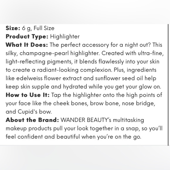 WANDER BEAUTY Wanderess Glow Highlighter in AFTER HOURS - Picture 2 of 9